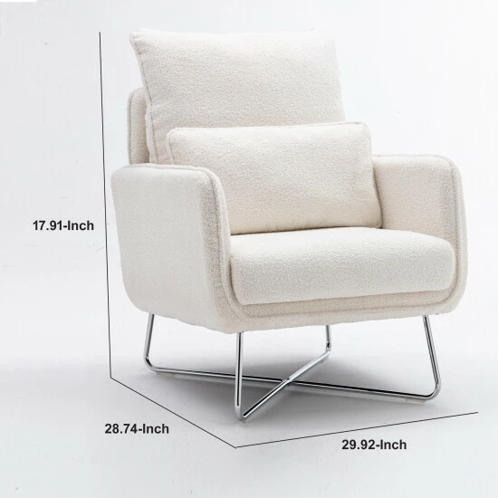 Top 10 โ Benzara Tory 37 Inch Modern Accent Chair, Velvet, Lumbar Pillow, Cream White ๐ฏ 7 Top 10 โ Benzara Tory 37 Inch Modern Accent Chair, Velvet, Lumbar Pillow, Cream White ๐ฏ - Image 5