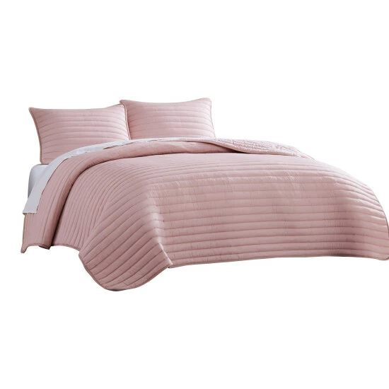 Best deal ๐ Benzara Cabe 3 Piece Queen Comforter Set, Polyester Puffer Channel Quilt, Rose Pink ๐งจ 3 Best deal ๐ Benzara Cabe 3 Piece Queen Comforter Set, Polyester Puffer Channel Quilt, Rose Pink ๐งจ