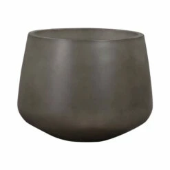 Wholesale 🌟 Benzara Risa 10 Inch Modern Planter, Medium Size, Concrete, Indoor Outdoor, Gray 👍