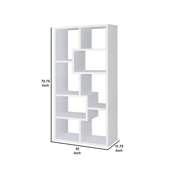Brand new ๐ Benzara Mesmerizing Multiple Cubed Rectangular Bookcase, White ๐ 7 Brand new ๐ Benzara Mesmerizing Multiple Cubed Rectangular Bookcase, White ๐ - Image 5