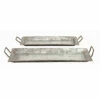 Budget ⌛ Benzara Decorative Metal Galvanized Trays (Set Of 2) 🎉 -Benzara Sales Store unnamed file 1373