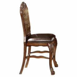 Flash Sale 🌟 Benzara Wooden Counter Height Chair , Cherry Oak Brown, Set Of 2 👏