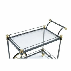 Wholesale 🔥 Benzara Metal Framed Serving Cart With Tempered Glass Shelves And Side Handle, Black And Clear 👍 -Benzara Sales Store unnamed file 1549