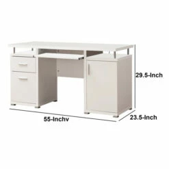 Cheap 😀 Benzara Elegant White Computer Desk With Efficient Storage 💯 12 Cheap 😀 Benzara Elegant White Computer Desk With Efficient Storage 💯 -Benzara Sales Store unnamed file 1589