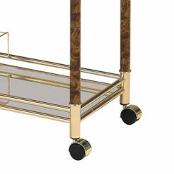 Cheap 🥰 Benzara Alluring Serving Cart, Golden Plated & Clear Glass ⌛ -Benzara Sales Store unnamed file 1638