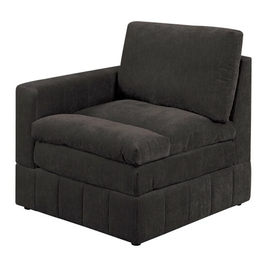 Cheapest ๐ฅ Benzara Luna 33 Inch Modular 1 Arm Corner Chair, Triple Plush Cushion Seat Dark Gray ๐งจ 3 Cheapest ๐ฅ Benzara Luna 33 Inch Modular 1 Arm Corner Chair, Triple Plush Cushion Seat Dark Gray ๐งจ