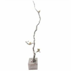 Best Sale ❤️ Benzara Shimmering Aluminum Branch Decor Accent, Silver 🎉