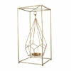 Brand new ⭐ Benzara 22 Inch Iron Candle Holder, Modern Geometric Accent Hanging Design, Gold ⌛ -Benzara Sales Store unnamed file 1900