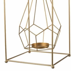 Brand new ⭐ Benzara 22 Inch Iron Candle Holder, Modern Geometric Accent Hanging Design, Gold ⌛ -Benzara Sales Store unnamed file 1903