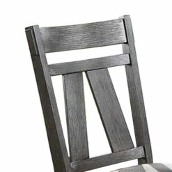 Deals 🥰 Benzara Lexi 24 Inch Dining Side Chair, Padded Seat, Set Of 2, Gray, Dark Brown 🧨 -Benzara Sales Store unnamed file 1985