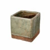 Budget 😉 Benzara Square Shaped Ceramic Planter With Fine Texture, Small, Slate Gray And Brown 🌟 -Benzara Sales Store unnamed file 2011
