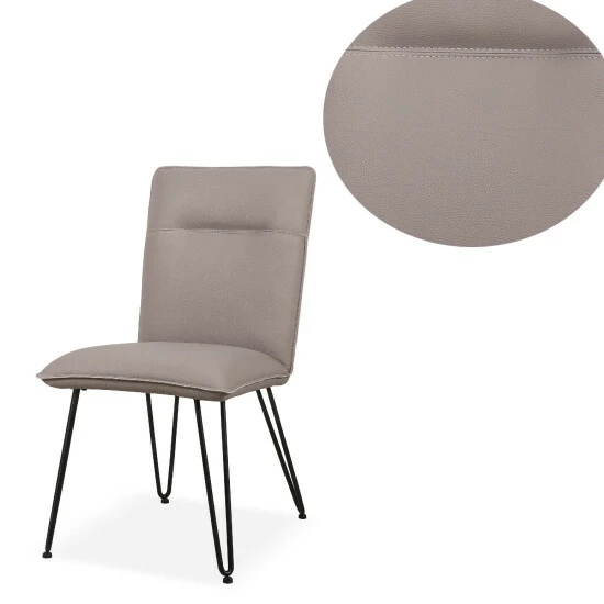 Best Pirce ๐ Benzara Faux Leather Upholstered Metal Chair With Hairpin Style Legs, Set Of 2, Black And Gray โจ 6 Best Pirce ๐ Benzara Faux Leather Upholstered Metal Chair With Hairpin Style Legs, Set Of 2, Black And Gray โจ - Image 4