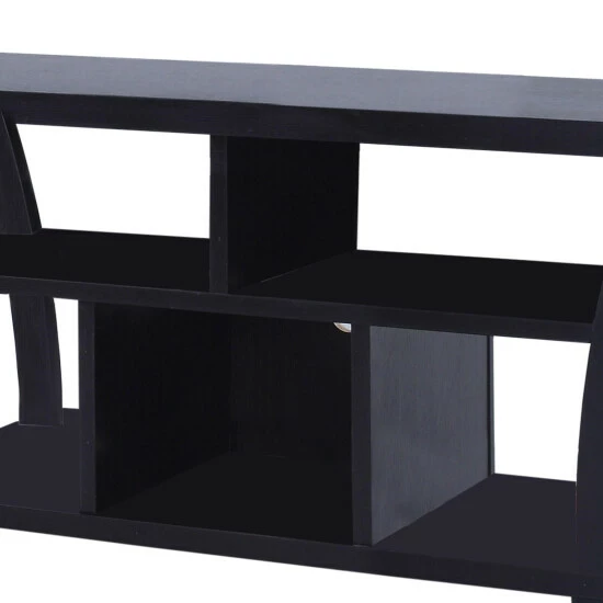 Promo ⭐ Benzara Astonishing Entertainment TV Stand, Black 😀 4 Promo ⭐ Benzara Astonishing Entertainment TV Stand, Black 😀 - Image 2