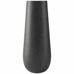 Best deal ❤️ Benzara Fin 18 Inch Cylindrical Metal Vase, Subtly Textured Antique Blackened Brown 🧨