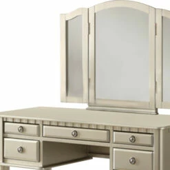Best Pirce 👏 Benzara Commodious Vanity Set Featuring Stool And Mirror Silver 🤩 -Benzara Sales Store unnamed file 2262