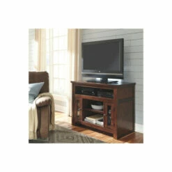 Wholesale 🎁 Benzara Wooden TV Stand With Two Glass Inserted Door Cabinets And Open Shelves, Brown 🤩 -Benzara Sales Store unnamed file 2431