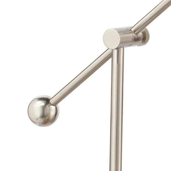 Deals ✔️ Benzara Draft 18 Inch Task Lamp, Hand Blown Glass Shade, Ombre Light White, Nickel ⌛ 5 Deals ✔️ Benzara Draft 18 Inch Task Lamp, Hand Blown Glass Shade, Ombre Light White, Nickel ⌛ - Image 3