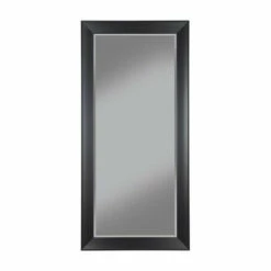 Best deal 😀 Benzara Contemporary Full Length Leaner Mirror With Rectangular Polystyrene Frame, Black 🔔