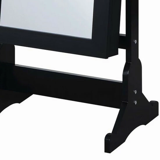 Buy 🎉 Benzara Beautiful Wooden Jewelry Cheval Mirror, Black ❤️ 6 Buy 🎉 Benzara Beautiful Wooden Jewelry Cheval Mirror, Black ❤️ - Image 4