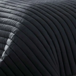 Flash Sale ⌛ Benzara Cabe 2 Piece Twin Comforter Set, Polyester Puffer Channel Quilted, Black 👍 -Benzara Sales Store unnamed file 2778