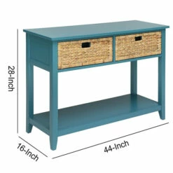 Coupon 🌟 Benzara Flavius Console Table With 2 Drawers, Blue 🧨 -Benzara Sales Store unnamed file 2828
