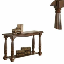 Discount 🤩 Benzara Quaint Wooden Console Table With Bottom Shelf, Brown ❤️ 10 Discount 🤩 Benzara Quaint Wooden Console Table With Bottom Shelf, Brown ❤️ -Benzara Sales Store unnamed file 2831