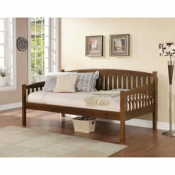 Best deal ⭐ Benzara Elegant Wooden Daybed, Antique Oak Brown 🌟