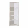 Best deal ❤️ Benzara Contemporary Style Solid Wood Five Shelves Corner Bookshelf, White ⌛ -Benzara Sales Store unnamed file 2866