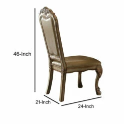 Buy ๐คฉ Benzara Wooden Side Chair With Claw Legs And Leatherette Seat, Beige And Gold, Set Of Two ๐งจ 12 Buy ๐คฉ Benzara Wooden Side Chair With Claw Legs And Leatherette Seat, Beige And Gold, Set Of Two ๐งจ -Benzara Sales Store unnamed file 2891