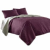 Promo 🥰 Benzara Eva 3 Piece Queen Microfiber Reversible Coverlet Set, Quilted, Gray, Purple 🔥 1 Promo 🥰 Benzara Eva 3 Piece Queen Microfiber Reversible Coverlet Set, Quilted, Gray, Purple 🔥 -Benzara Sales Store unnamed file 3002