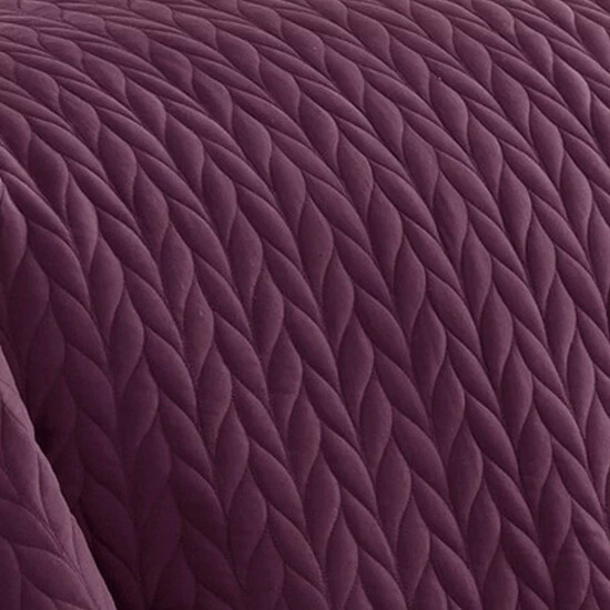 Promo ๐ฅฐ Benzara Eva 3 Piece Queen Microfiber Reversible Coverlet Set, Quilted, Gray, Purple ๐ฅ 5 Promo ๐ฅฐ Benzara Eva 3 Piece Queen Microfiber Reversible Coverlet Set, Quilted, Gray, Purple ๐ฅ - Image 3