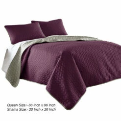 Promo ๐ฅฐ Benzara Eva 3 Piece Queen Microfiber Reversible Coverlet Set, Quilted, Gray, Purple ๐ฅ 11 Promo ๐ฅฐ Benzara Eva 3 Piece Queen Microfiber Reversible Coverlet Set, Quilted, Gray, Purple ๐ฅ -Benzara Sales Store unnamed file 3006