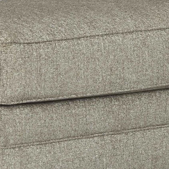 Flash Sale ✨ Benzara Transitional Wooden Polyester Upholstered Ottoman With Bun Feet, Beige 🎁 5 Flash Sale ✨ Benzara Transitional Wooden Polyester Upholstered Ottoman With Bun Feet, Beige 🎁 - Image 3