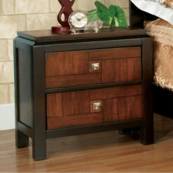 Flash Sale 😀 Benzara Patra Transitional Nightstand, Acacia & Walnut 👏 -Benzara Sales Store unnamed file 3087