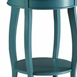Brand new 🔔 Benzara Affiable Side Table, Teal Blue 😀 -Benzara Sales Store unnamed file 3095