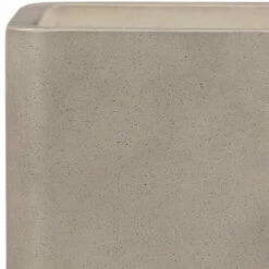 Outlet 💯 Benzara Zia 24 Inch Indoor Outdoor Planter, Concrete Hollow Cut Rectangle, White 🌟 -Benzara Sales Store unnamed file 3103