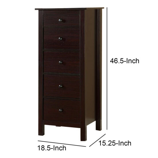 New ⭐ Benzara Launces Contemporary Style Chest, Espresso ⌛ 7 New ⭐ Benzara Launces Contemporary Style Chest, Espresso ⌛ - Image 5