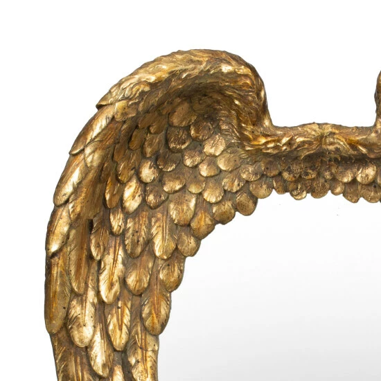 Discount ✔️ Benzara 16 Inch Vintage Wall Mirror, Antique Gold Resin Frame, Heart Shaped Wings ✔️ 4 Discount ✔️ Benzara 16 Inch Vintage Wall Mirror, Antique Gold Resin Frame, Heart Shaped Wings ✔️ - Image 2