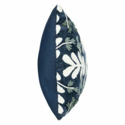 Best Sale ❤️ Benzara 14 X 26 Luxury Accent Throw Pillow, Floral, Rayon Velvet In Blue, White 🎉 -Benzara Sales Store unnamed file 3227