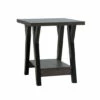Outlet 💯 Benzara Gigi 22 Inch Modern End Table, Spacious Top, Open Bottom Shelf, Gray, Black 👏
