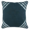 Best deal 🧨 Benzara 22 Inch Square Cotton Accent Throw Pillow, Hand Dyed, Peacock Blue, White - Blue ⭐ -Benzara Sales Store unnamed file 3310