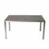 Flash Sale ❤️ Benzara Sleek And Modish Trendy Anodized Aluminum Dining Table, Gray 💯 -Benzara Sales Store unnamed file 3345