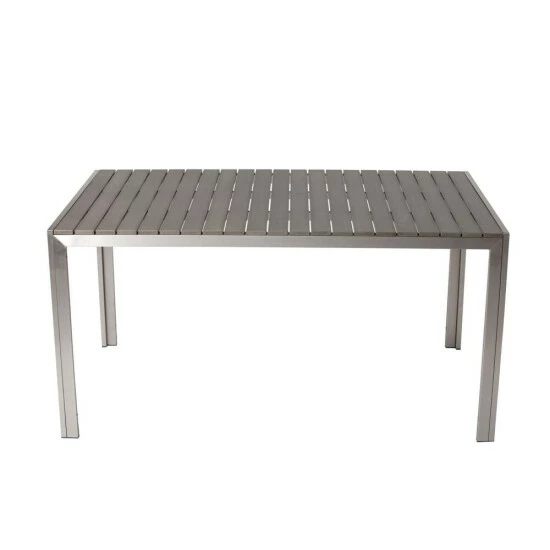 Flash Sale โค๏ธ Benzara Sleek And Modish Trendy Anodized Aluminum Dining Table, Gray ๐ฏ 3 Flash Sale โค๏ธ Benzara Sleek And Modish Trendy Anodized Aluminum Dining Table, Gray ๐ฏ