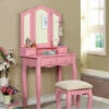Budget ✔️ Benzara JANELLE Transitional Vanity, Pink 😉 1 Budget ✔️ Benzara JANELLE Transitional Vanity, Pink 😉 -Benzara Sales Store unnamed file 3453