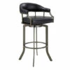 Best reviews of ⌛ Benzara Blake 26 Inch Modern Vegan Leather Counter Stool, Swivel, Metal Legs, Black 💯 -Benzara Sales Store unnamed file 365