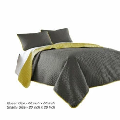Best deal ๐ Benzara Eva 3 Piece Queen Microfiber Reversible Coverlet Set Quilt Dark Gray Yellow โ 11 Best deal ๐ Benzara Eva 3 Piece Queen Microfiber Reversible Coverlet Set Quilt Dark Gray Yellow โ -Benzara Sales Store unnamed file 3651