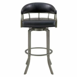 Best reviews of ⌛ Benzara Blake 26 Inch Modern Vegan Leather Counter Stool, Swivel, Metal Legs, Black 💯 -Benzara Sales Store unnamed file 366