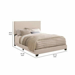 Promo 🛒 Benzara Ivory Upholstered Full Bed 💯 -Benzara Sales Store unnamed file 3786