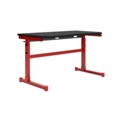 Best reviews of 🧨 Benzara Aria 48 Inch Modern Home Office Desk, Monitor Stand, Metal, Black, Red ⭐