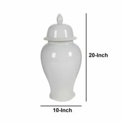 Best reviews of 🔔 Benzara Decorative Porcelain Ginger Jar With Finial Lid, Large, White - N/A 🔔 -Benzara Sales Store unnamed file 4